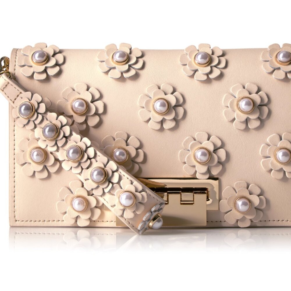 ZAC Zac Posen EARTHETTE LARGE CLUTCH IVORY